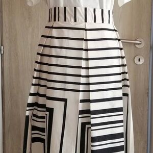 Striped Black and White Women's Skirt